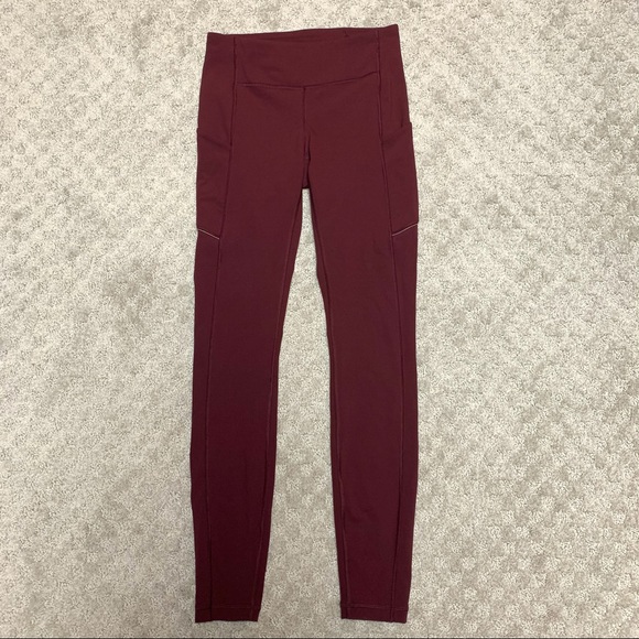 🍋 Lululemon maroon full length Speed Up Tight 28” leggings - Picture 7 of 14